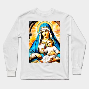 Mom and baby son Jesus Christ Long Sleeve T-Shirt